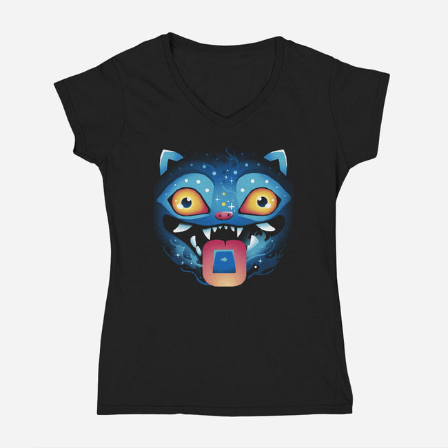 Most Magical Cat-Womens-V-Neck-Tee-Vallina84