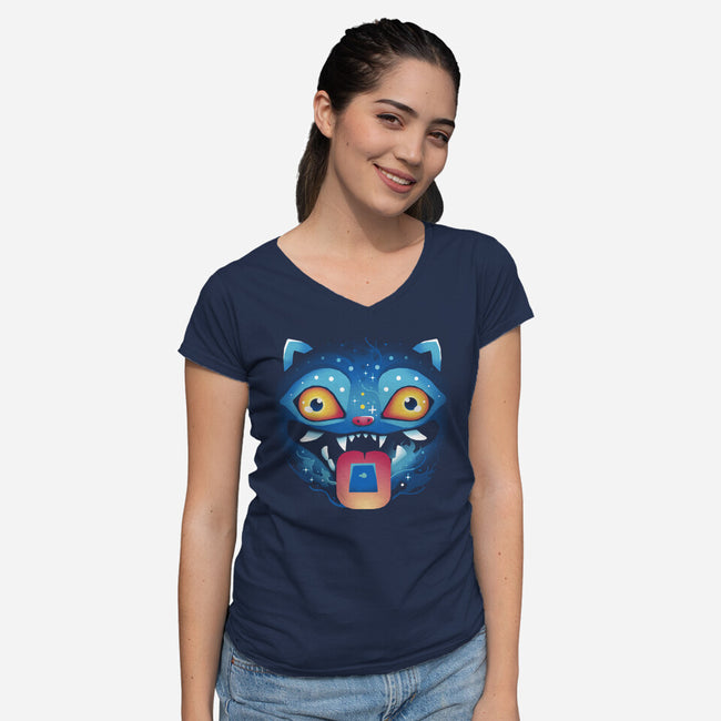 Most Magical Cat-Womens-V-Neck-Tee-Vallina84