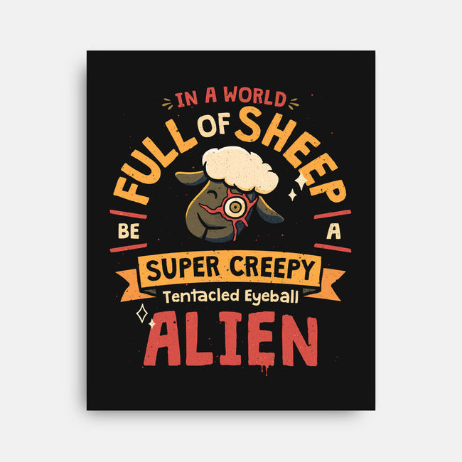 A World Full Of Sheep-None-Stretched-Canvas-teesgeex