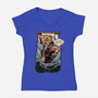 Five More Minutes-Womens-V-Neck-Tee-glitchygorilla