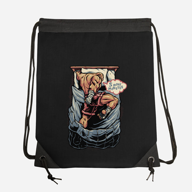 Five More Minutes-None-Drawstring-Bag-glitchygorilla