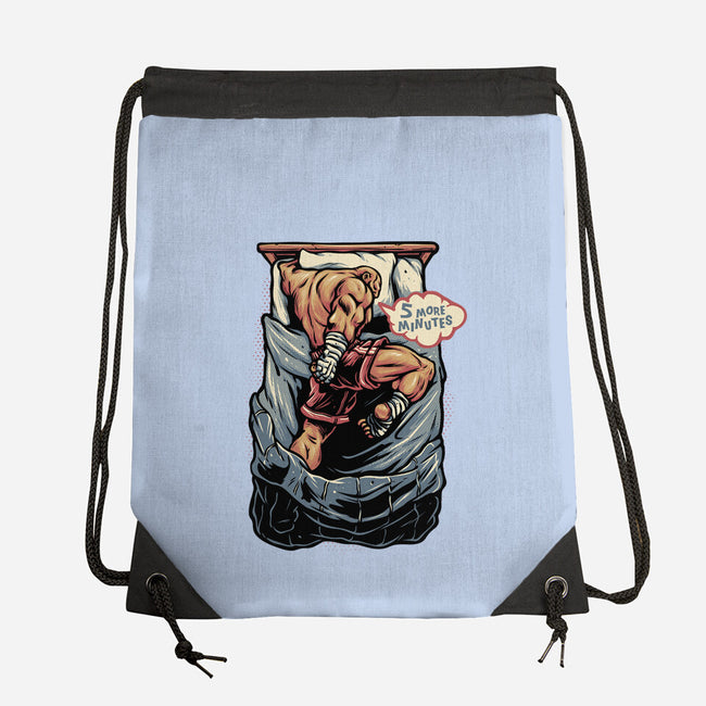 Five More Minutes-None-Drawstring-Bag-glitchygorilla