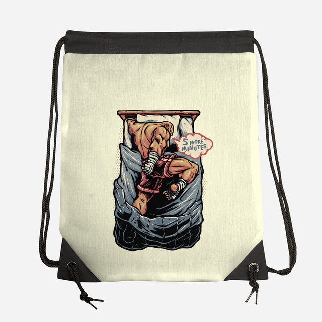 Five More Minutes-None-Drawstring-Bag-glitchygorilla