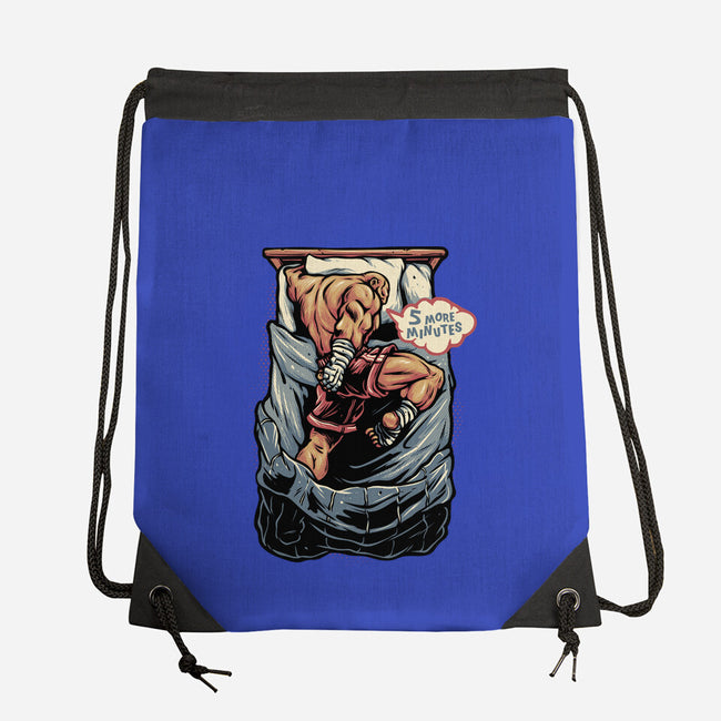 Five More Minutes-None-Drawstring-Bag-glitchygorilla