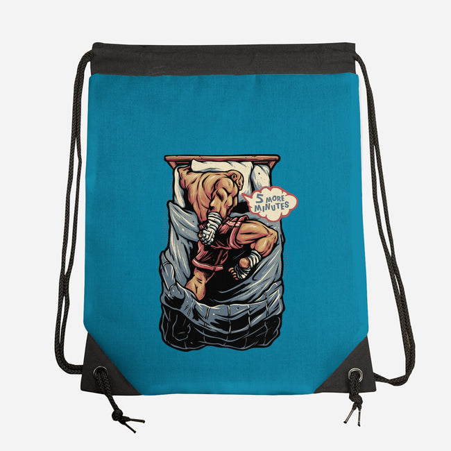 Five More Minutes-None-Drawstring-Bag-glitchygorilla