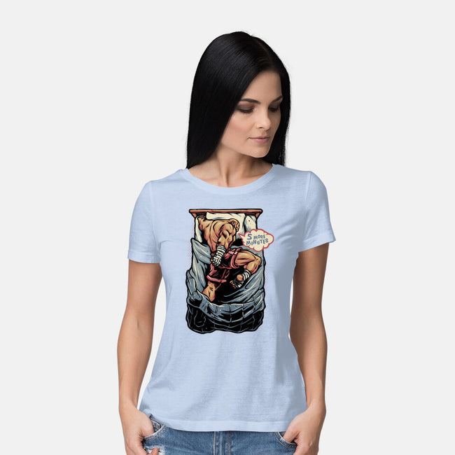 Five More Minutes-Womens-Basic-Tee-glitchygorilla
