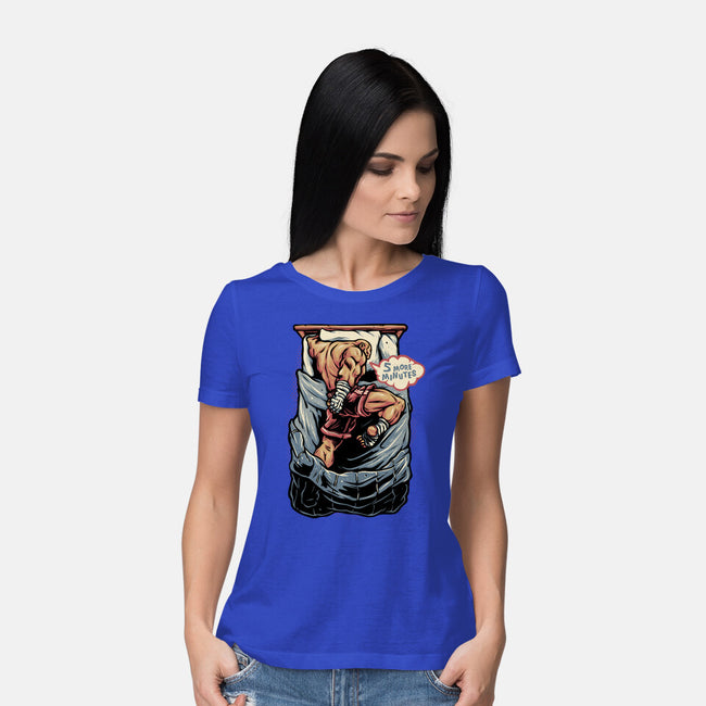 Five More Minutes-Womens-Basic-Tee-glitchygorilla