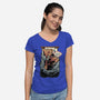 Five More Minutes-Womens-V-Neck-Tee-glitchygorilla
