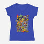 SBM4 Battle Mode-Womens-V-Neck-Tee-raffaus