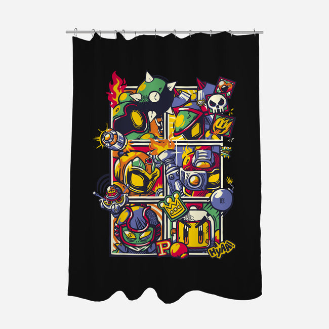 SBM4 Battle Mode-None-Polyester-Shower Curtain-raffaus
