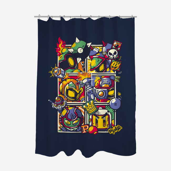 SBM4 Battle Mode-None-Polyester-Shower Curtain-raffaus