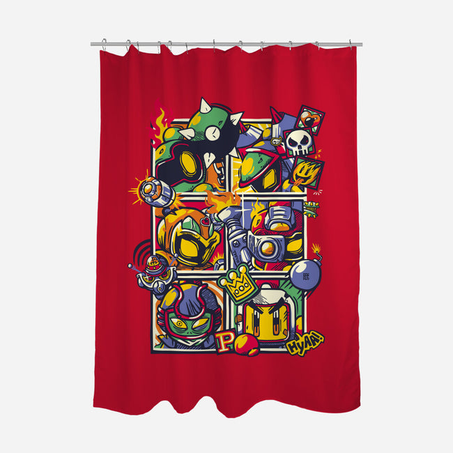 SBM4 Battle Mode-None-Polyester-Shower Curtain-raffaus