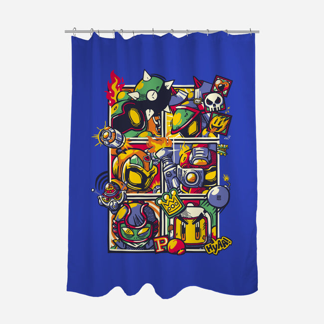 SBM4 Battle Mode-None-Polyester-Shower Curtain-raffaus