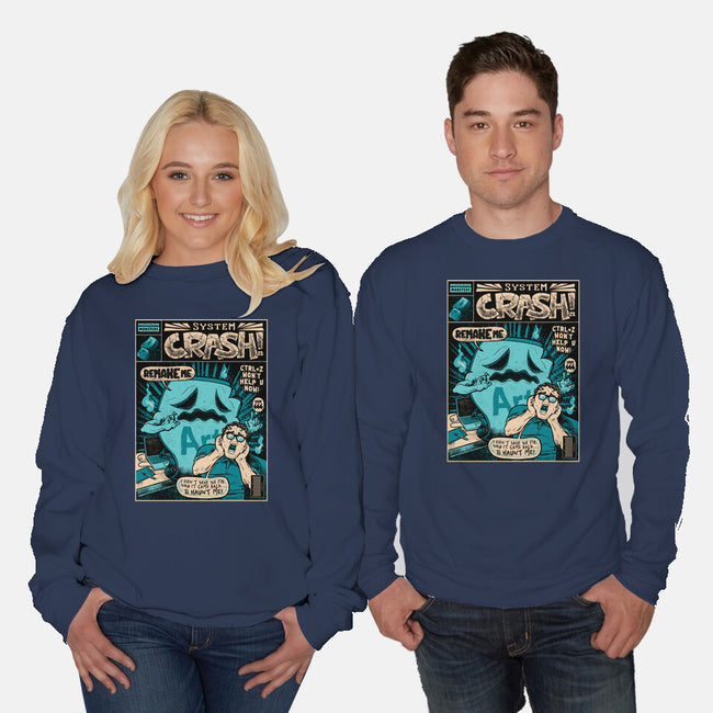 System Crash-Unisex-Crew Neck-Sweatshirt-raffaus