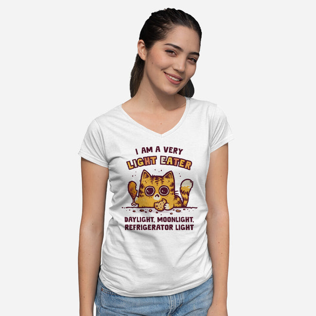 A Light Eater-Womens-V-Neck-Tee-kg07