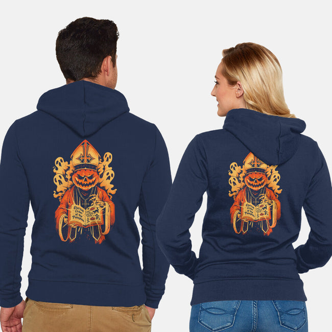Eternal Order Of The Pumpkin-Unisex-Zip-Up-Sweatshirt-eduely