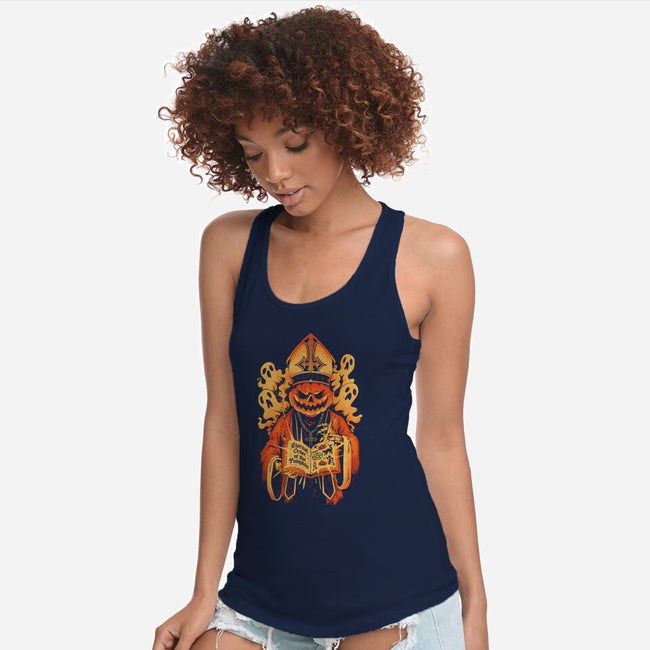 Eternal Order Of The Pumpkin-Womens-Racerback-Tank-eduely