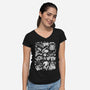 Froggy Overload-Womens-V-Neck-Tee-eduely