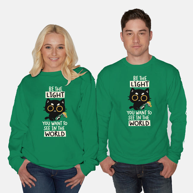 Be The Light-Unisex-Crew Neck-Sweatshirt-koalastudio