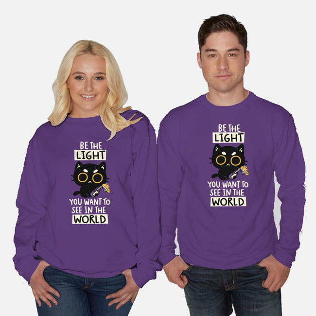 Be The Light-Unisex-Crew Neck-Sweatshirt-koalastudio