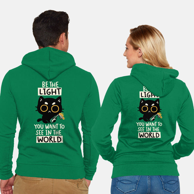 Be The Light-Unisex-Zip-Up-Sweatshirt-koalastudio