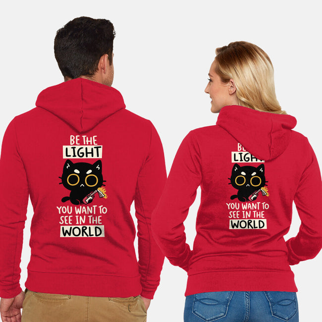 Be The Light-Unisex-Zip-Up-Sweatshirt-koalastudio