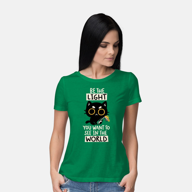Be The Light-Womens-Basic-Tee-koalastudio