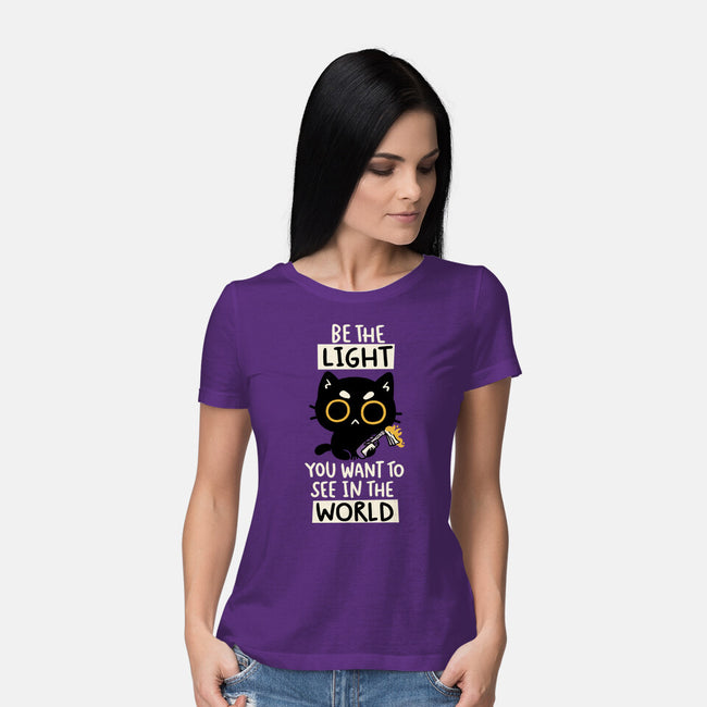Be The Light-Womens-Basic-Tee-koalastudio
