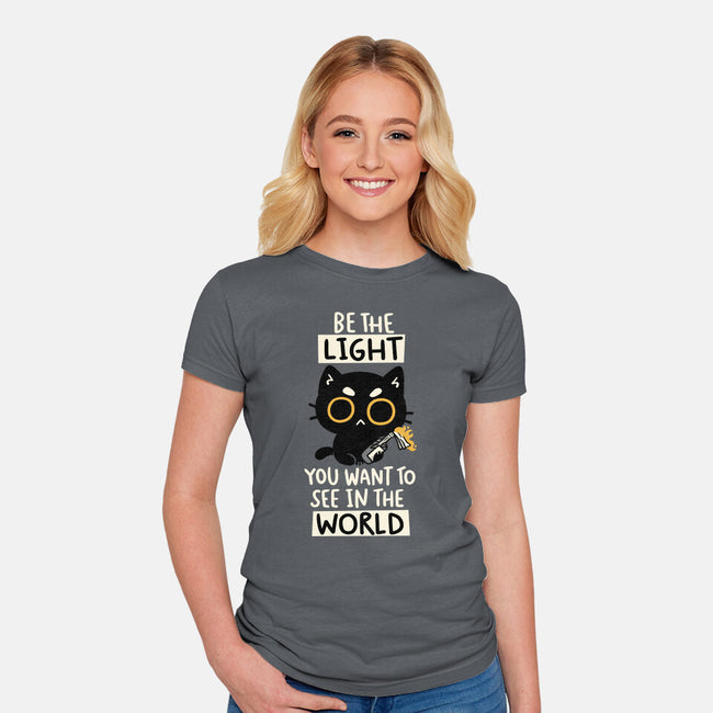 Be The Light-Womens-Fitted-Tee-koalastudio