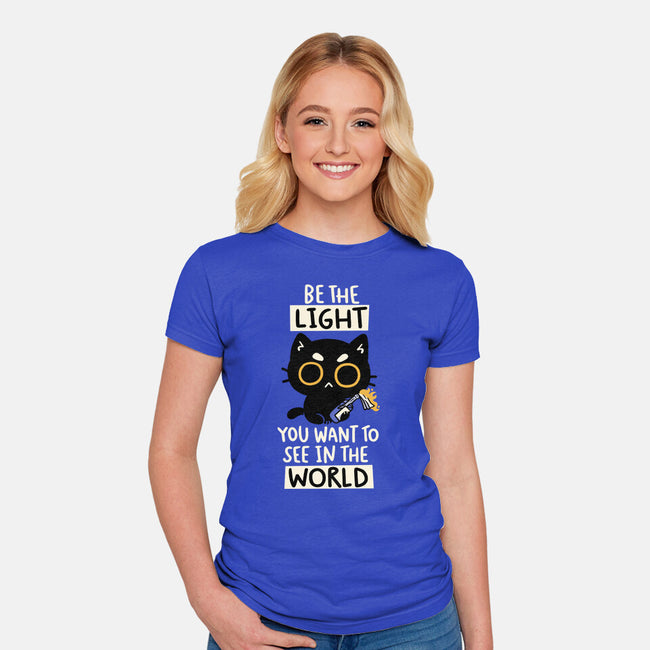 Be The Light-Womens-Fitted-Tee-koalastudio