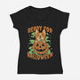 Ready For Halloween-Womens-V-Neck-Tee-brunopires