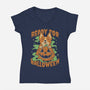 Ready For Halloween-Womens-V-Neck-Tee-brunopires