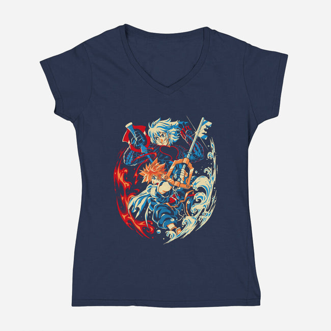 What's In Your Heart-Womens-V-Neck-Tee-Estudio Horta