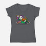 Halloween Candy Run-Womens-V-Neck-Tee-krisren28