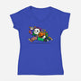 Halloween Candy Run-Womens-V-Neck-Tee-krisren28