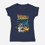 Back To The Forest-Womens-V-Neck-Tee-JamesQJO