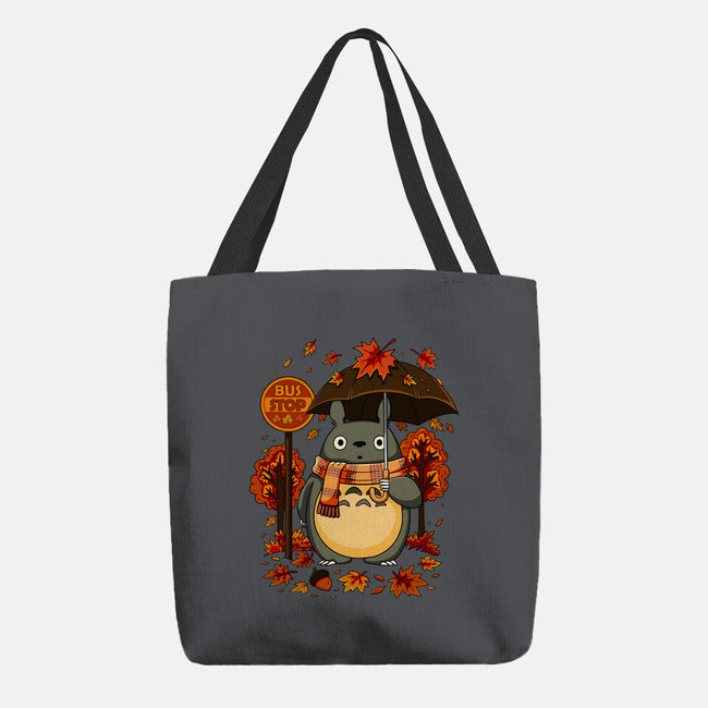 Autumn Bus Stop-None-Basic Tote-Bag-JamesQJO