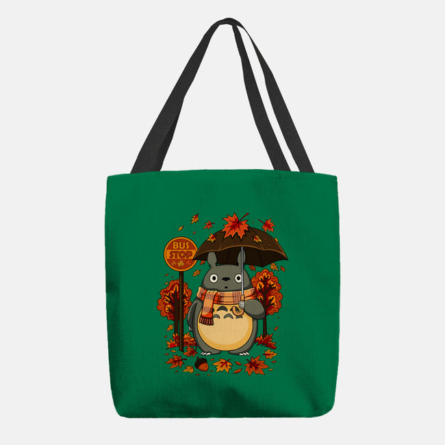 Autumn Bus Stop-None-Basic Tote-Bag-JamesQJO