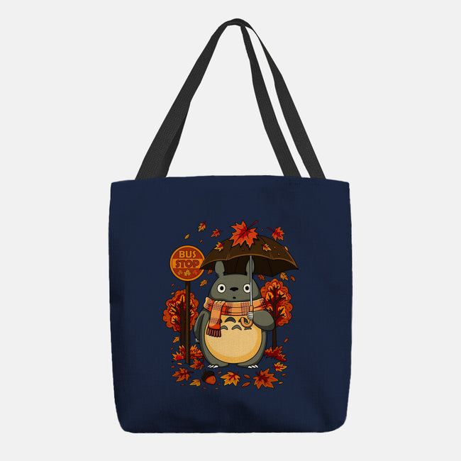 Autumn Bus Stop-None-Basic Tote-Bag-JamesQJO