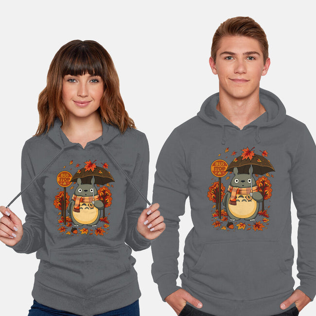 Autumn Bus Stop-Unisex-Pullover-Sweatshirt-JamesQJO