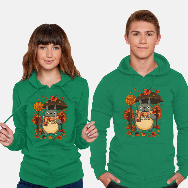 Autumn Bus Stop-Unisex-Pullover-Sweatshirt-JamesQJO