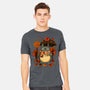 Autumn Bus Stop-Mens-Heavyweight-Tee-JamesQJO