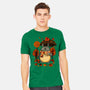 Autumn Bus Stop-Mens-Heavyweight-Tee-JamesQJO