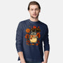 Autumn Bus Stop-Mens-Long Sleeved-Tee-JamesQJO