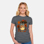 Autumn Bus Stop-Womens-Fitted-Tee-JamesQJO