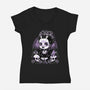 Gothic Muerte Girl-Womens-V-Neck-Tee-Studio Mootant