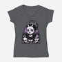 Gothic Muerte Girl-Womens-V-Neck-Tee-Studio Mootant