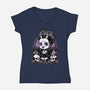Gothic Muerte Girl-Womens-V-Neck-Tee-Studio Mootant