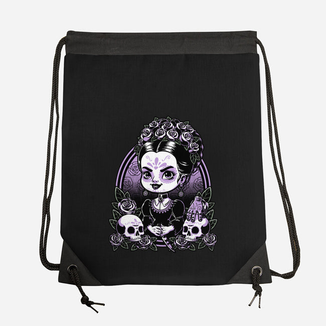 Gothic Muerte Girl-None-Drawstring-Bag-Studio Mootant