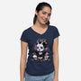Gothic Muerte Girl-Womens-V-Neck-Tee-Studio Mootant
